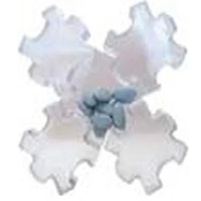 Boite bonbon Mini puzzle transparent ø 7 x H 2,5 cm - Contenant dragées - Paquet de 6 - Contenants dragées