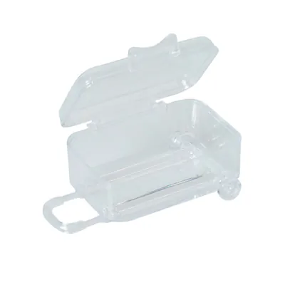 Boite bonbon Mini valise transparente 5 x 9,3 cm - Contenant dragées - Paquet de 6 - Contenants dragées-1