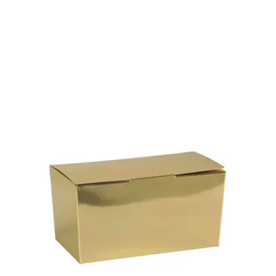 Ballotin chocolat carton or intérieur blanc 125g 9,8 x 4 x 5,4 cm - Ballotin chocolat vide - Lot de 25 - Ballotins chocolats vides-1
