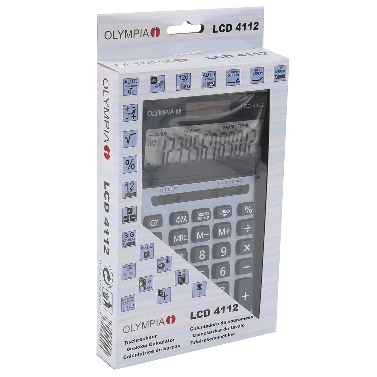 Calculatrice de bureau OLYMPIA LCD 4112 - Calculatrices-1