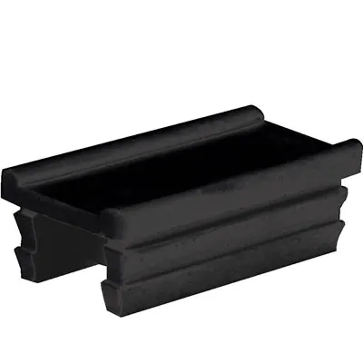 Manchon plastique noir pour haut de gondole - Ligne Store noir pas de 25 mm