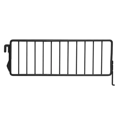 Séparateur grille pour tablette métallique 30 x 9,5 cm - Séparateur rayonnage - Diviseur grille - Noir - Ligne Store noir pas de 25 mm