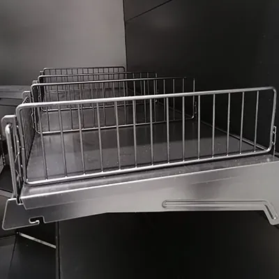 Séparateur grille pour tablette métallique 30 x 9,5 cm - Séparateur rayonnage - Diviseur grille - Noir - Ligne Store noir pas de 25 mm-1