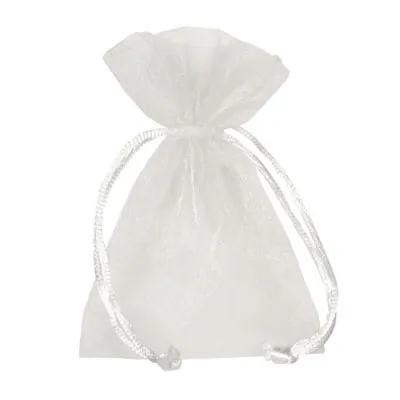 Pochette organza blanc 12 x 17 cm - Paquet de 10 - Pochettes organza