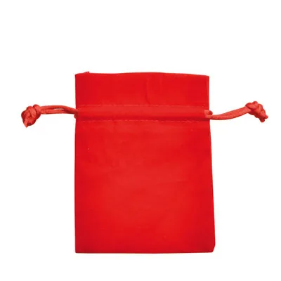 Sachet velours rouge 7,5 x 10 cm – Pochette velours avec cordon de serrage - Pochette à bijoux - Lot de 10 - Sachets velours, Pochettes simili cuir