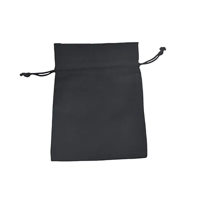 Sachet coton noir 12 x 17 cm avec cordon de serrage - Paquet de 10 - Sachets coton