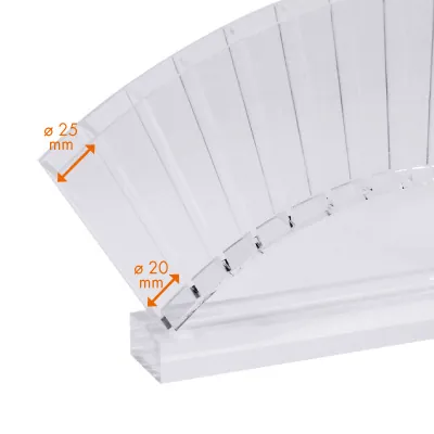 Présentoir plexi en éventail 15 compartiments pour stylo - Porte-stylo - Présentoirs stylos-2