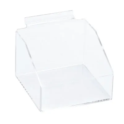 Présentoir plexi pour panneau rainuré 14,5 x 14,5 x 12 cm - Boîte plexi - Bac plexi - Bacs pour panneaux rainurés