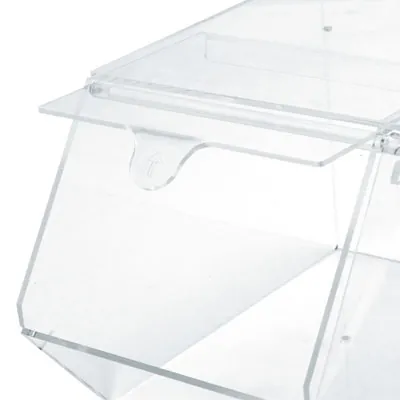 Présentoir acrylique 2 compartiments 38 x 30 x 20 cm - Bac de présentation - Bac vrac - Supports Plexi-2