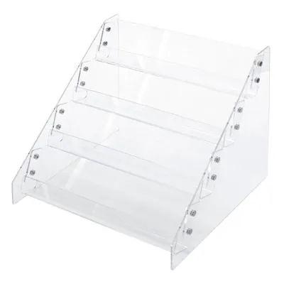 Présentoir plexi 4 niveaux 31 x 28 x 29 cm - Présentoir de comptoir - Supports Plexi