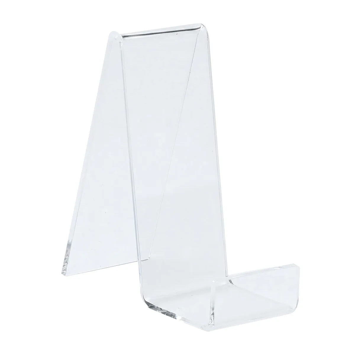 Chevalet de présentation transparent acrylique 5 x 12 cm - Présentoir chaussure - Lot de 10 - Chevalets