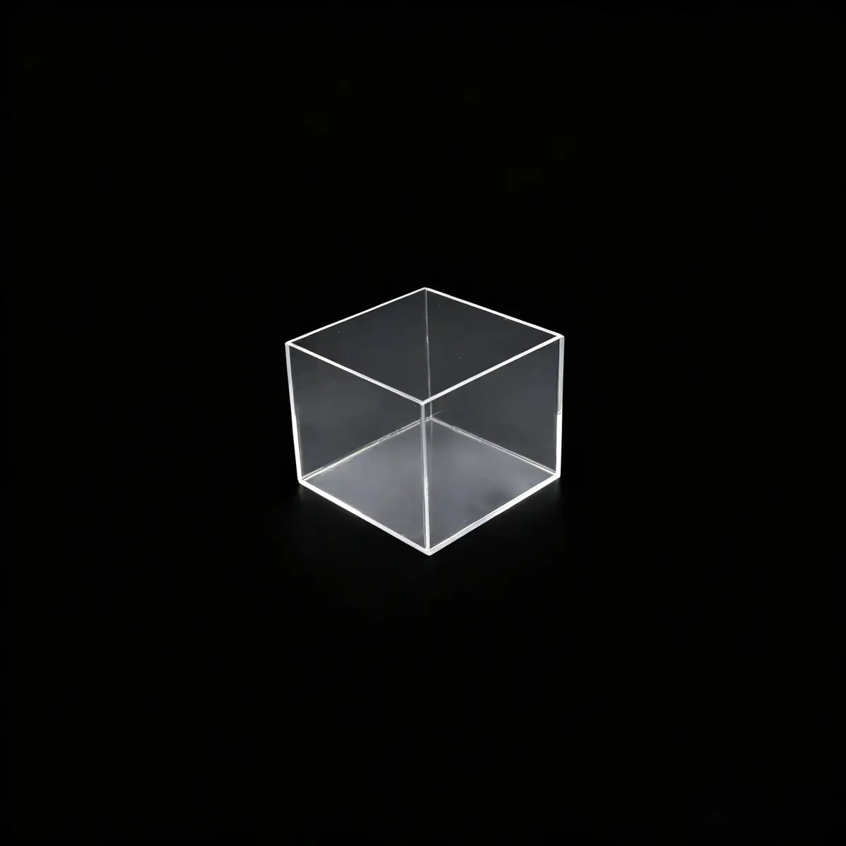 Cube de présentation transparent PMMA 12 x 12 x 10 cm - Cube plexi - Cube acrylique - Supports Plexi