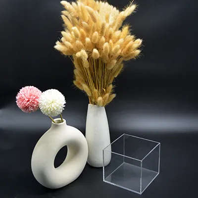 Cube de présentation transparent PMMA 12 x 12 x 10 cm - Cube plexi - Cube acrylique - Supports Plexi-1