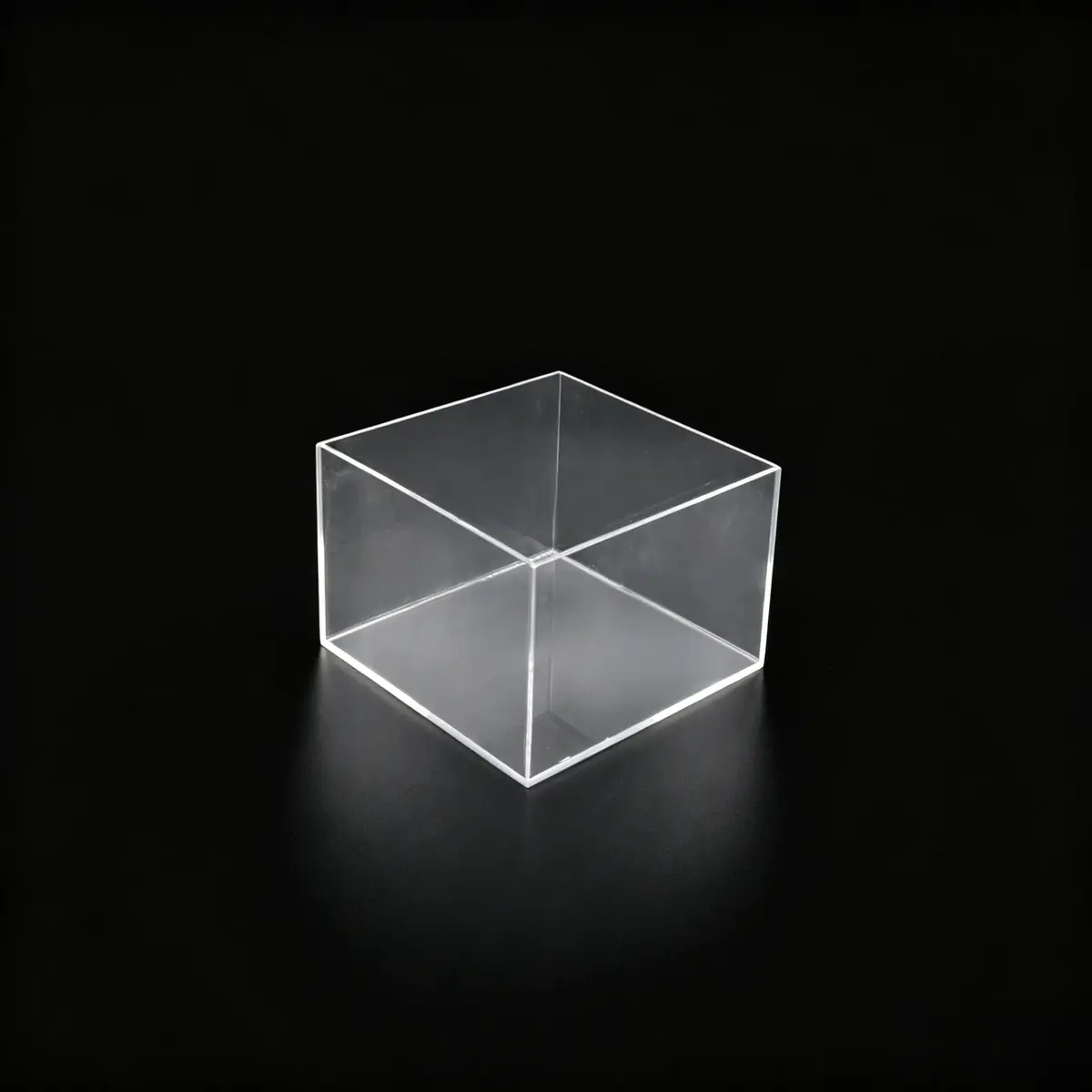 Cube de présentation transparent PMMA 15 x 15 x 10 cm - Cube plexi - Cube acrylique - Supports Plexi