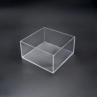 Bloc de présentation transparent PMMA 20 x 20 x 10 cm - Bloc plexi - Bloc acrylique - Supports Plexi