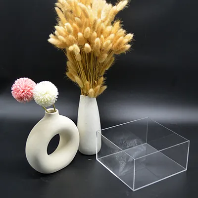 Bloc de présentation transparent PMMA 20 x 20 x 10 cm - Bloc plexi - Bloc acrylique - Supports Plexi-1