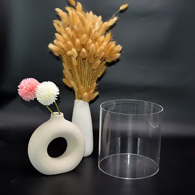 Bac de présentation rond PMMA ø 20 x H 20 cm - Vitrine tube plexi - Bac cylindrique - Supports Plexi-1