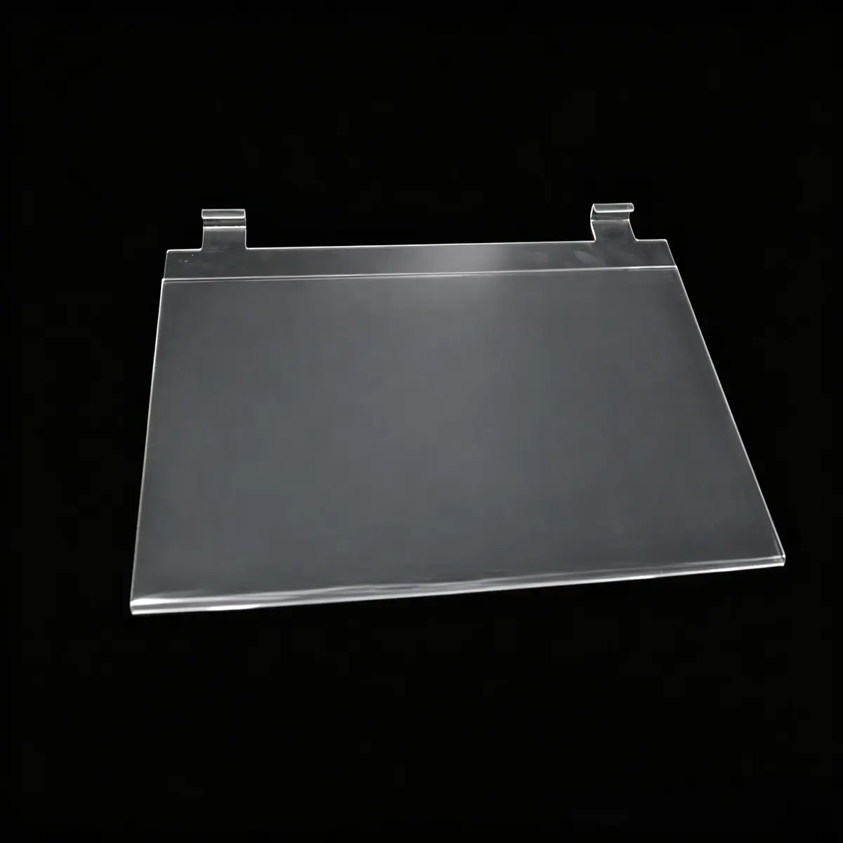 Porte-affiche A4 horizontal plexi 2mm avec patte d'accrochage pour grille 29,7 x 21 cm - Porte-visuels pour grilles