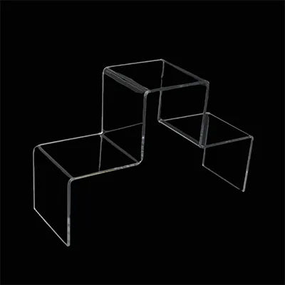 Présentoir escalier 3 marches acrylique transparent 30 x 19 x 10 cm - Supports Plexi