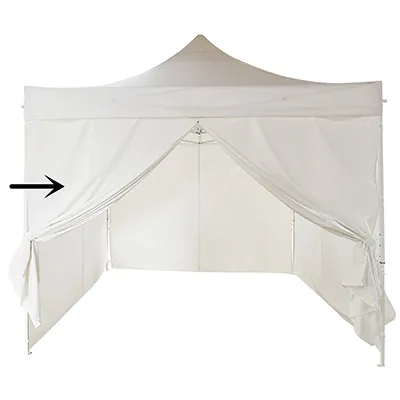 Lot complet murs pour tente pliante 300x300 cm - blanc - 250 g/m² - Tentes pliantes, Barnums pliants-1