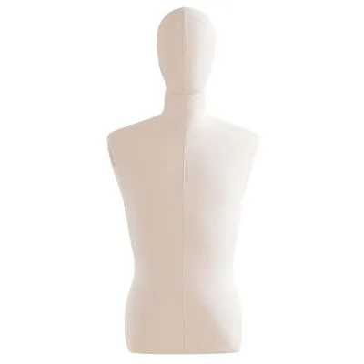 Buste couture homme H 90 cm Écru - Mannequin couture homme - Bustes couture, torses couture