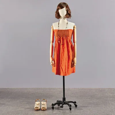 Bras femme articulés en bois pour mannequin et buste - Naturel - Bustes couture, torses couture-1