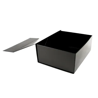 Boîtes aimantées - noir brillant - L 27 x P 21 x H 10,5 cm - par 5 - Boites aimantées-3