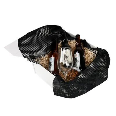 Papier de calage alvéolé Nid d'abeille noir, 50 cm x 30 m - Kraft, carton ondulé-2