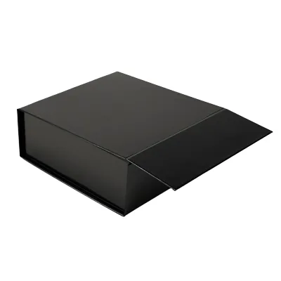 Boîtes cadeaux aimantées - noir brillant - 16 x 16 x 6 cm – Paquet de 5 - Boites aimantées-5