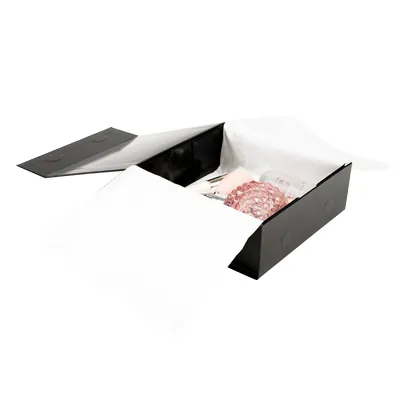 Boîtes cadeaux aimantées - noir brillant - 16 x 16 x 6 cm – Paquet de 5 - Boites aimantées-7