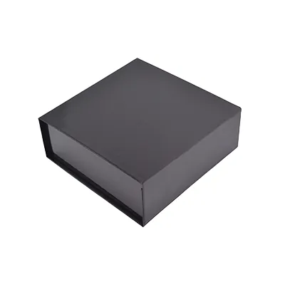 Boîtes cadeaux aimantées - noir brillant - 16 x 16 x 6 cm – Paquet de 5 - Boites aimantées