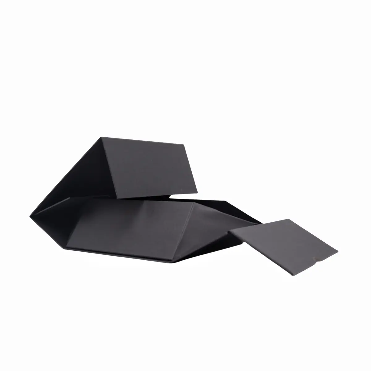 Boîte cadeau carton noire 22 x 22 x 10 cm - Lot de 5 - Boites cadeaux carton pliables-3