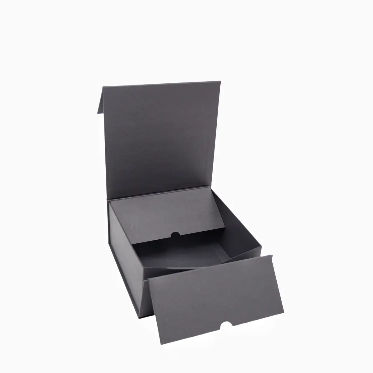 Boîte cadeau carton noire 22 x 22 x 10 cm - Lot de 5 - Boites cadeaux carton pliables-6