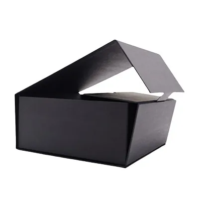 Boîte cadeau carton noire 22 x 22 x 10 cm - Lot de 5 - Boites cadeaux carton pliables-7