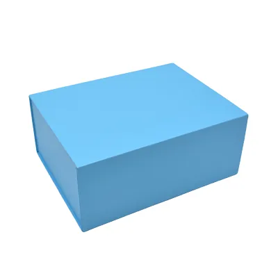 Boîte cadeau pliable bleu ciel 33x25,5x14cm – Paquet de 5 - Boites cadeaux carton pliables