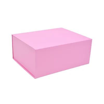 Boîte cadeau pliable rose 29x22x12cm – Paquet de 5 - Boites cadeaux carton pliables