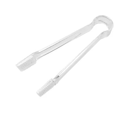 Pince alimentaire plastique transparent 16 cm - Pince à glaçons - Pince de service - Lot de 2 - Vitrines alimentaires