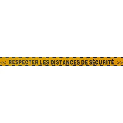Bande de marquage au sol jaune 100 x 8 cm – bande distance de sécurité / confidentialité - Guidage de prévention