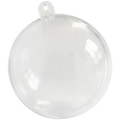 Boule transparente ø 10 cm à remplir - Boule plexiglas - Boule de Noël transparente - Lot de 12 - Accessoires et Objets déco
