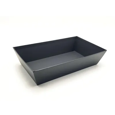 Corbeille carton rectangulaire noir 33 x 20 x 7,4 cm, paquet de 10 - Corbeilles carton-1