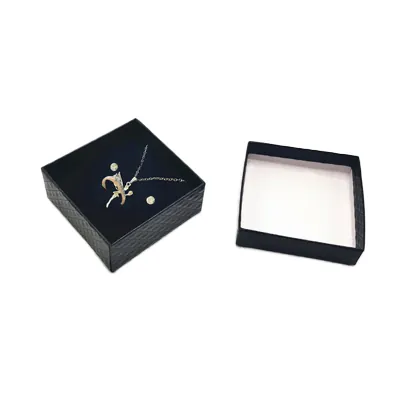 Écrin bijou plat pour Parure & Bracelet carton gaufré Noir 7,5 x 7,5 x 3,5 cm insert velours - Boite bijoux – Lot de 20 - Écrins à bijoux, Coffrets à bijoux-2