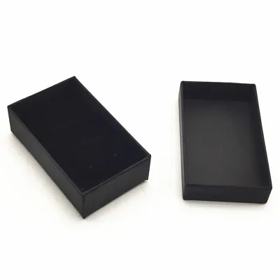 Écrin bijou plat pour Parure & Bracelet carton kraft Noir 8,3 x 5 x 2,5 cm insert velours - Boite bijoux – Lot de 20 - Écrins à bijoux, Coffrets à bijoux-1