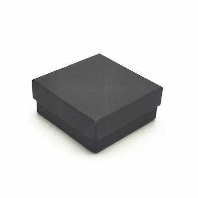 Écrin bijou pour Parure & Bracelet carton kraft noir 8 x 8 x 3,5 cm insert velours - Boite bijoux – Lot de 20 - Écrins à bijoux, Coffrets à bijoux