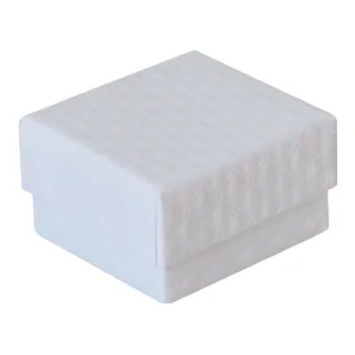 Écrin bijoux carton gaufré Blanc 5 x 5 x 3 cm - Ecrin pour bague - Boîte bijoux - Paquet de 20 - Écrins à bijoux, Coffrets à bijoux