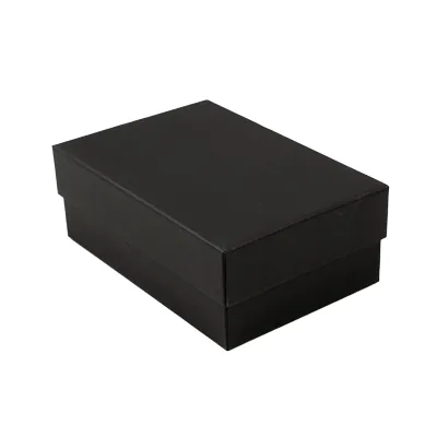 Boîte cadeau noire carton kraft 11 x 16 x 6 cm - Paquet de 6 - Boites cloches-2