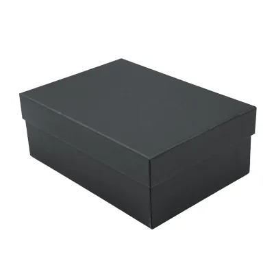 Boîte cadeau noire carton kraft 15 x 21 x 8 cm - Paquet de 4 - Boites cloches-2
