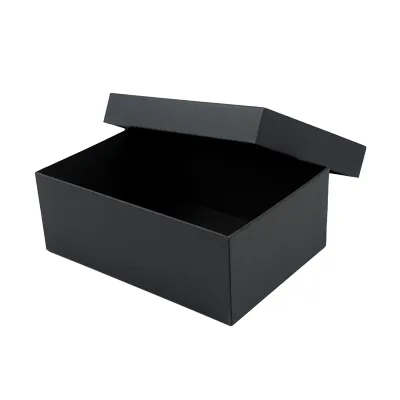 Boîte cadeau noire carton kraft 15 x 21 x 8 cm - Paquet de 4 - Boites cloches-3