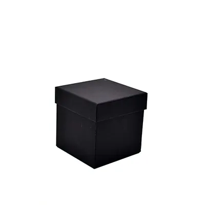 Boîte carrée kraft à couvercle amovible - 12 x 12 x 12 cm - Boites cloches