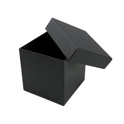 Boîte carrée kraft à couvercle amovible - 12 x 12 x 12 cm - Boites cloches-2