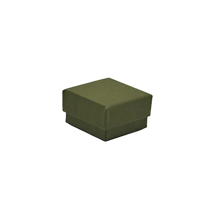 Écrin bijoux papier 5x5x3cm vert olive - boîte bijoux - Écrins à bijoux, Coffrets à bijoux